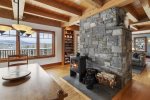 Wood Stove makes for Cozy Kitchen and Dining Room